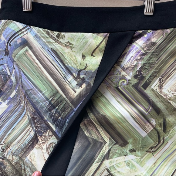 Ted Baker Lucilia Parquet Abstract Geo Print Faux Wrap Mini Skirt Size 2 - Picture 8 of 8
